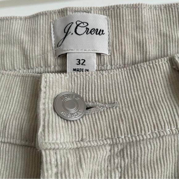 J crew woman straight leg high rise ribbed pant 32 beige cotton casual soft - Picture 7 of 9